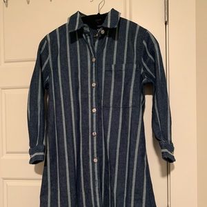7 for all mankind midsleeve denim shirt dress